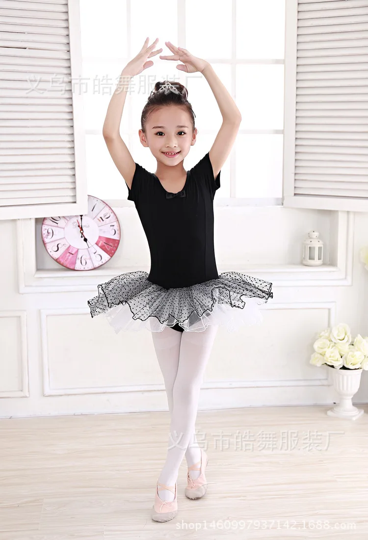 Trẻ em của Ba Lê Dancing Suit Trẻ Em Khiêu Vũ Thực Hành Đồng Phục Cô Gái Ngắn Tay Áo Trang Phục Khiêu Vũ Latin Phù Hợp Với Giai Đoạn B-5637