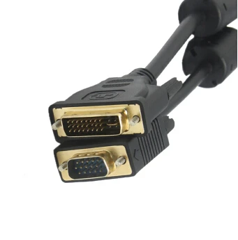 DVI-I (24+5) DVI To VGA D-SUB 15PIN Male to Male Adapter Connector Cable 0.25m / 1.5m / 3m / 5m For Discrete Graphics to Display