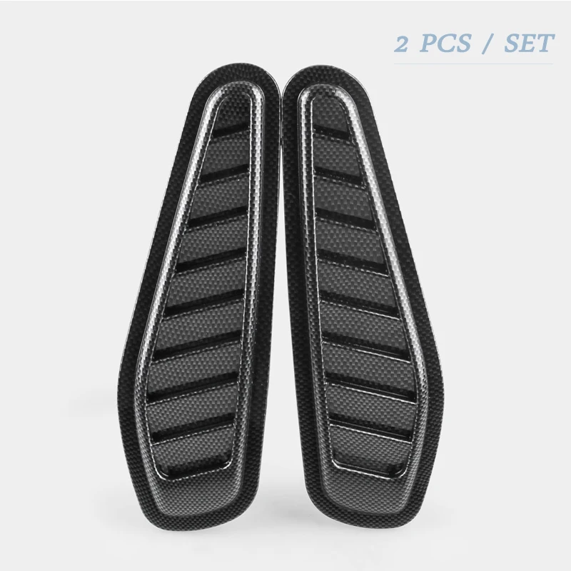 OVERE 1Set Carbon Fiber Car Air Flow Vent Intake Hood Scoop Vent Bonnet Cover For Honda Civic Accord Fit Subaru Impreza Nissan