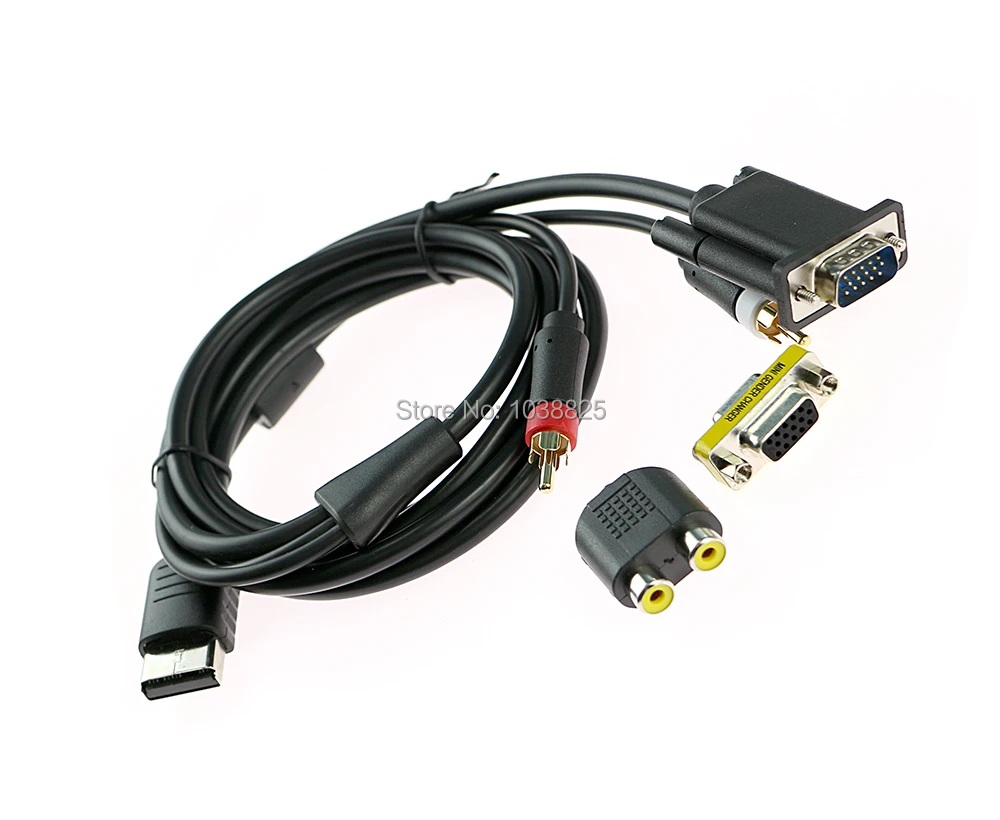 1pc High Definition VGA Cable VGA Sound Adapter HD Box PAL NTSC Cable For Sega Dreamcast Video Games Console