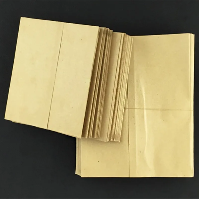 Retail Brown 20*21cm 50Pcs/Lot Fried Food Packing Pancake Bread Snack Chip Package Bag Natural Kraft Paper Greaseproof Paper Bag