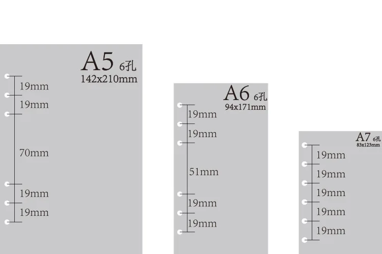 45 Sheets 90 Pages Monthly/Weekly/Daily Spiral A6 A5 A7 Filler