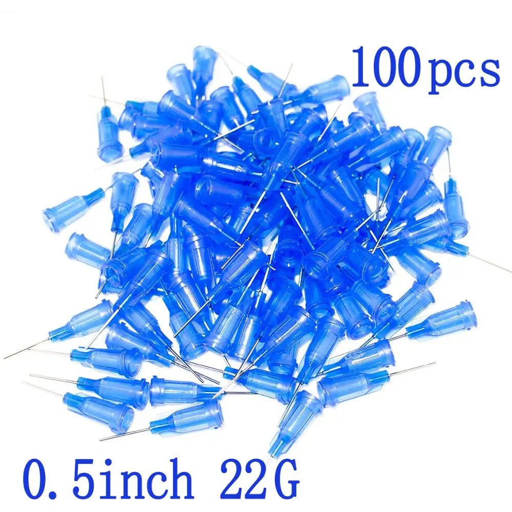 

Dispensing Needles Syringe Needle 22G x 0.5" ( 0.5inch Length) With Luer Lock Blunt Tip Needles 22Ga, 100pcs/bag