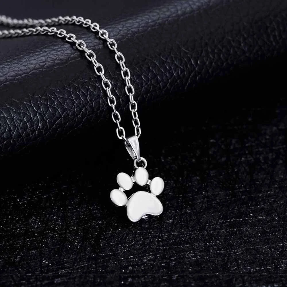 Heart Necklaces & Pendants Jewelry for Women long chain Sweater necklace Fashion Cute Pets Dogs Footprints Paw Pendant Necklace