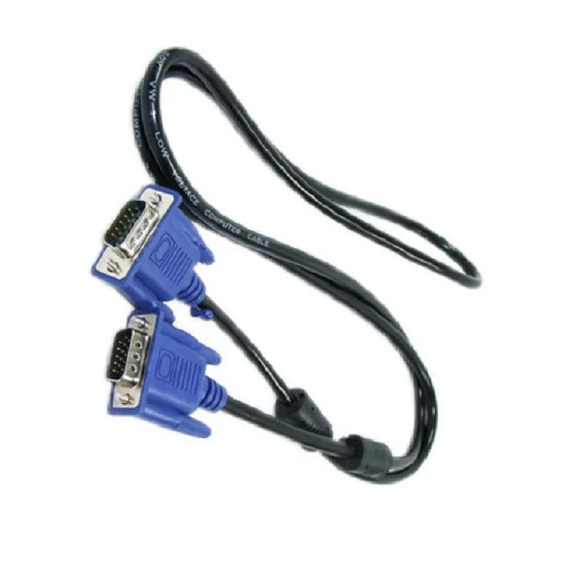 1.5m 5ft 2m 6ft 3m 10ft 5M 16.5Ft SVGA VGA Monitor M/M Male To Male Extension Cable free Ship