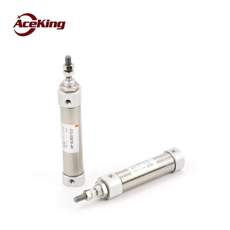 AceKing pen cylinder miniature stainless steel double acting single rod mini cdj2b 10/12/16-10/20/30/50/80/100 stroke cylinder image 4