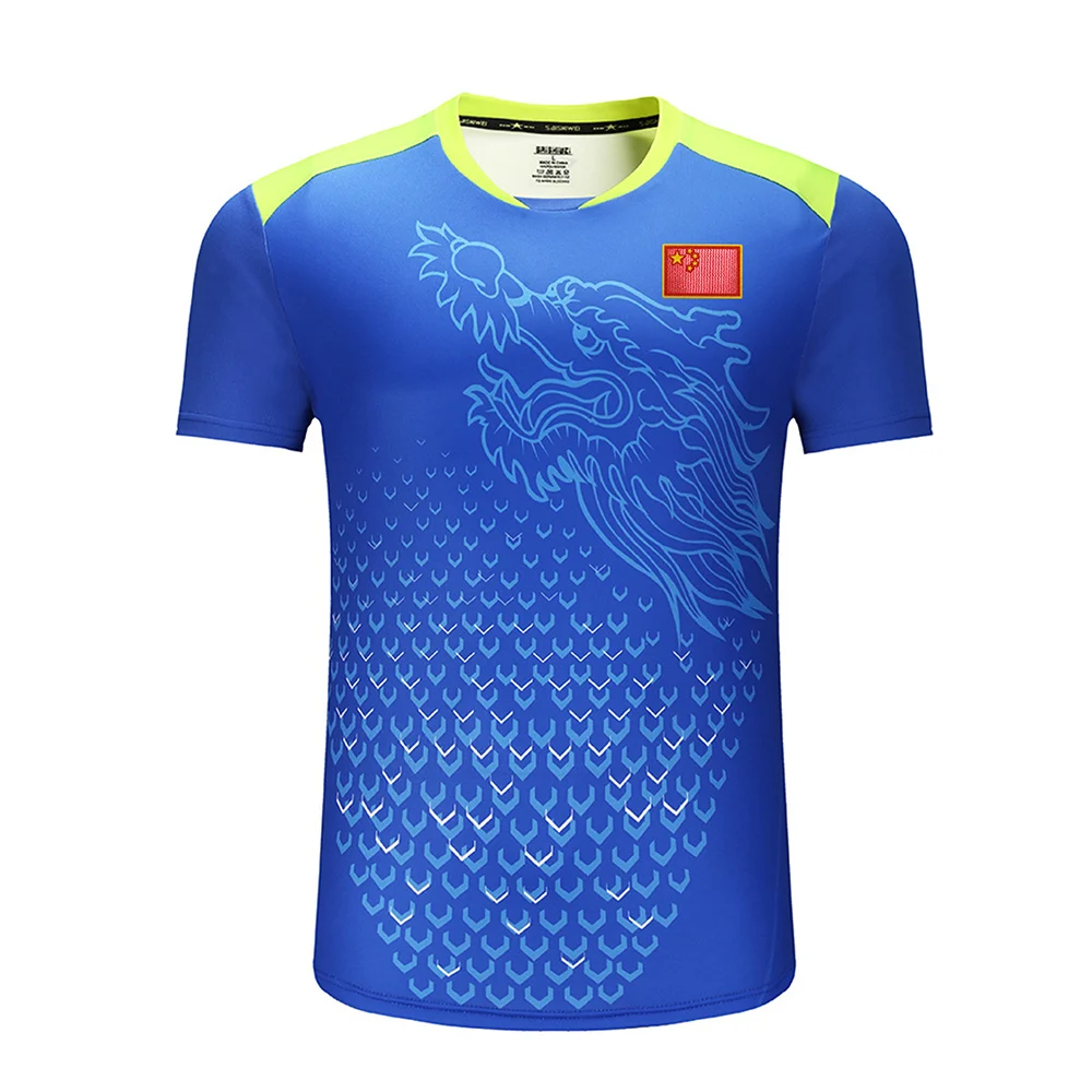 New CHINA Team table tennis shirts Men + flag  ping pong shirts, table tennis clothes soccer sport shirt tennis Jerseys