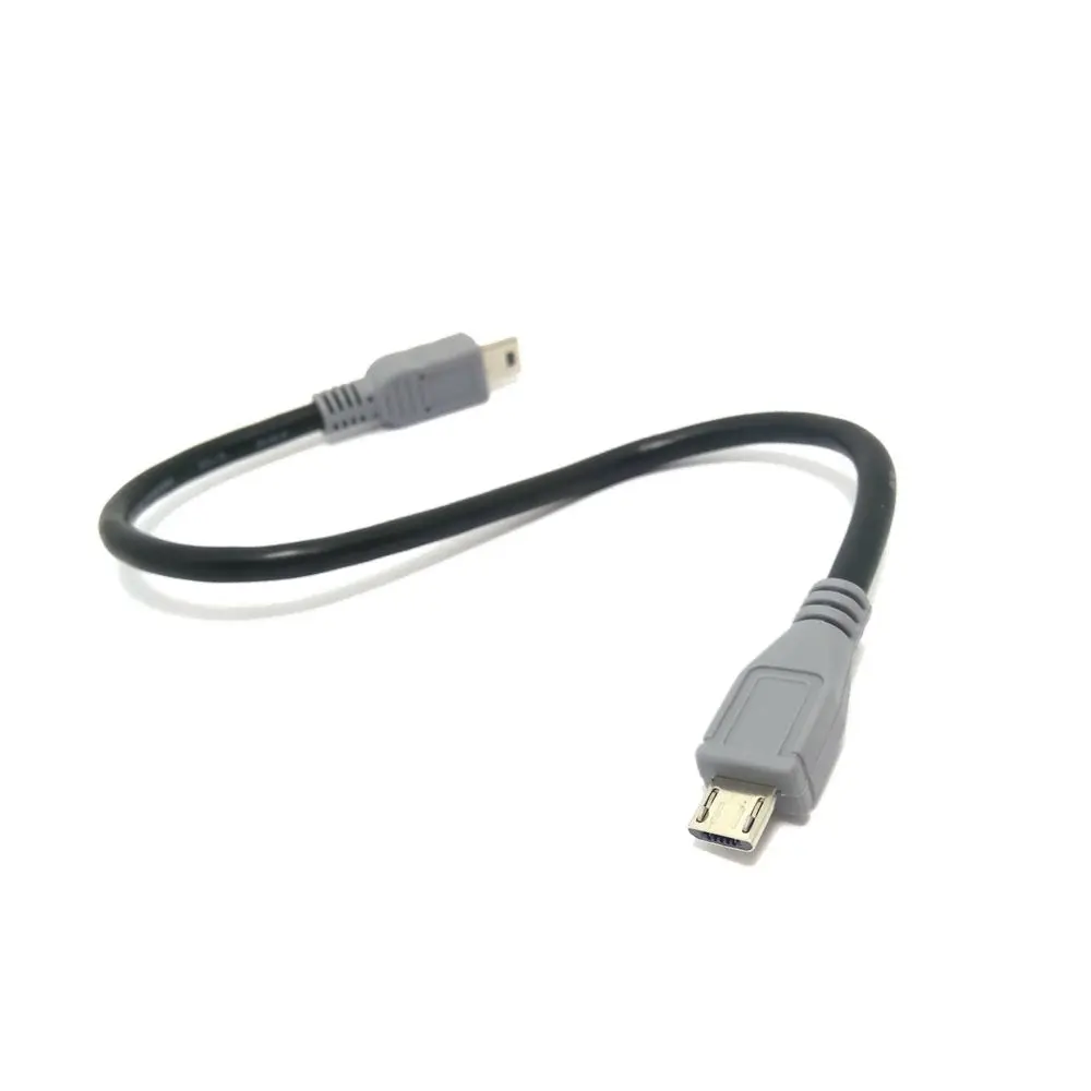 20Cm Micro USB 2.0 Mini USB Ke Jalur Data Publik Jalur Salin Pengisian Konektor Kabel Jalur Kontak OTG untuk Ponsel
