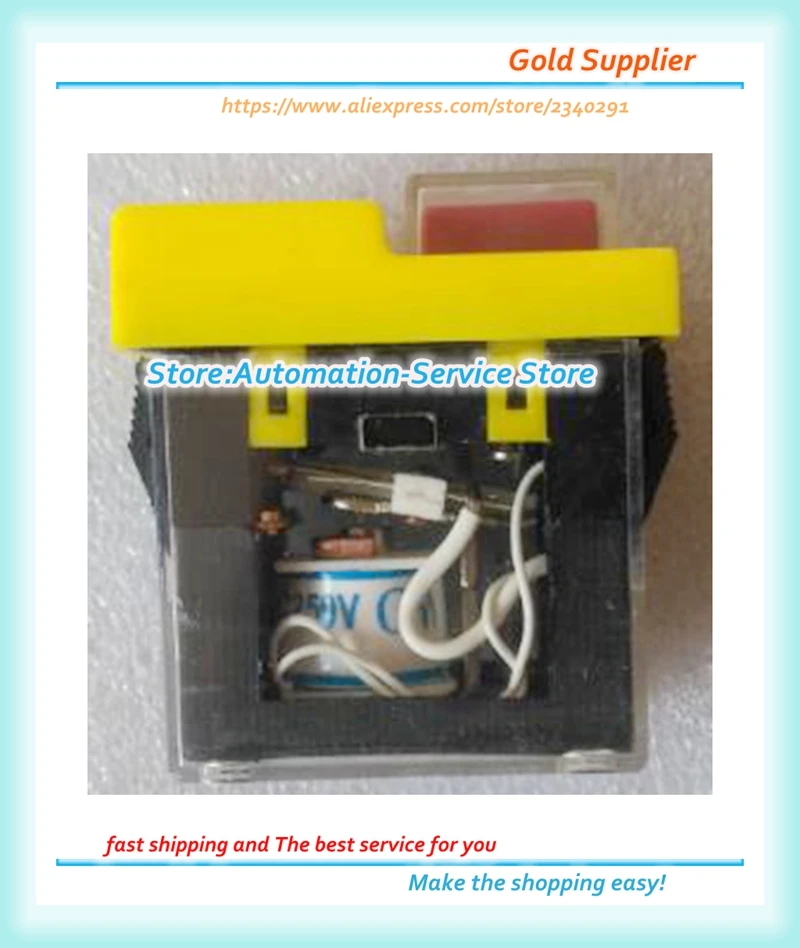 Machine Electrmagnet Waterproof Push button KJD6 5E4 AC 250V 6A 4A Saw Cutter Drill On Off Switches Control Box Switch Cutter