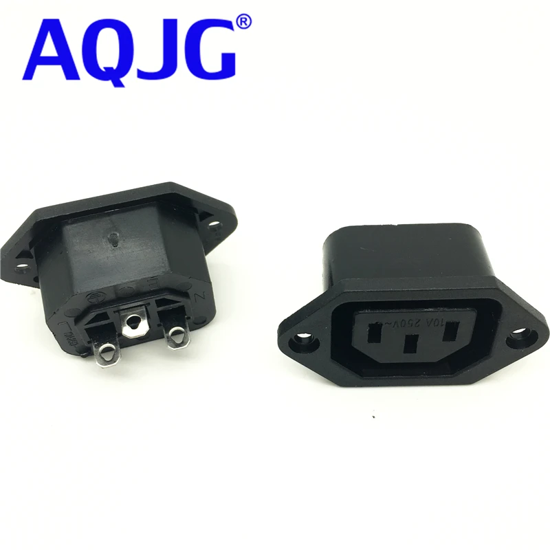 10pcs IEC 320 C13 female industrial power connector socket for PDU Socket Plug Mains Power Connector Power Supply Output Outlet