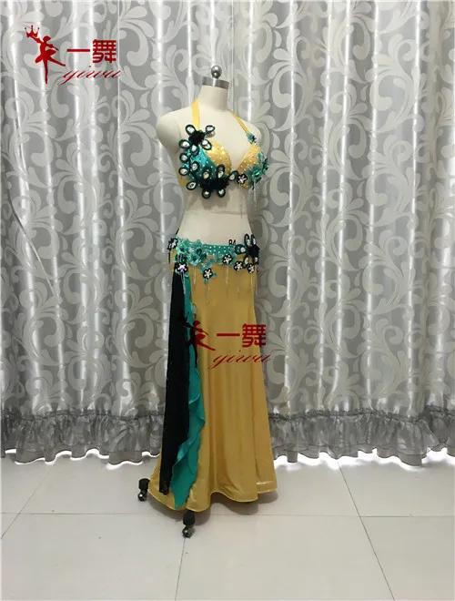 Bellydance oriental Belly Indian gypsy dance dancing costume costumes clothes bra belt chain scarf ring skirt dress set suit 152