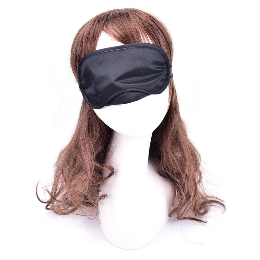 10pcs/lot Soft Eye Mask Shade Cover Travel Rest Eye Sleeping Mask Satin Blindfold Soft Eye Shade Nap Cover Blindfold Sleeping