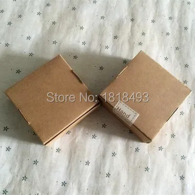 free shipping 50 pcs a lot 8x6x2.2cm retro kraft paper packing box/lovely gift case/cute cardcase/mini-size storage box