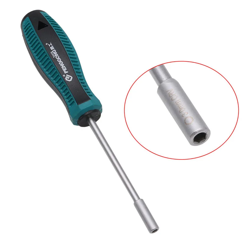 Metalen Socket Driver Wrench Schroevendraaier Zeskantmoer Key Nutdriver Hand Tool 3Mm 4XFD