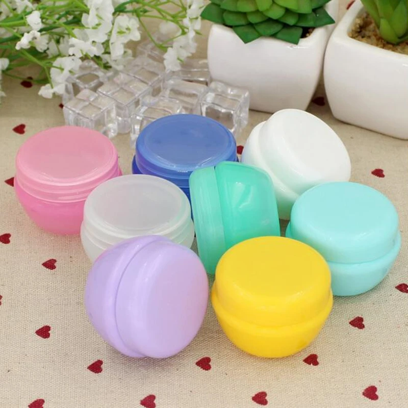 

5Pcs/Lot Mini Empty Jar Pots Cosmetic Makeup Inner Lid Face Cream Lip Balm Container My Refillable Bottles Wholesale