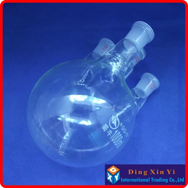 100/250/500/1000/2000ml four necks round-bottom flask,24/29 Flask round bottom with four necks,short neck standard ground mouth