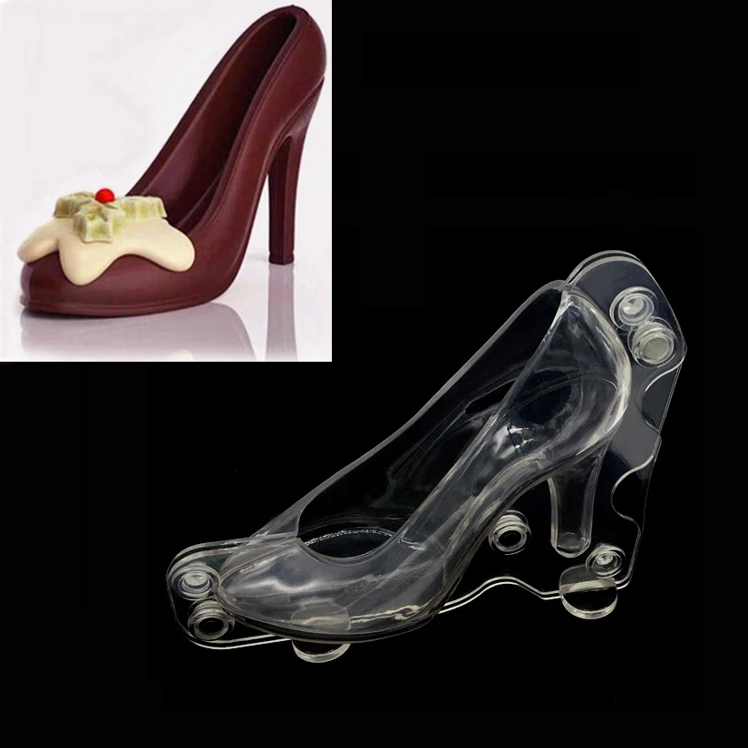 Big Size Stereo High heel Chocolate Mold With Magnets Baking DIY Candy Jelly Fondant Cake Decorating Tools