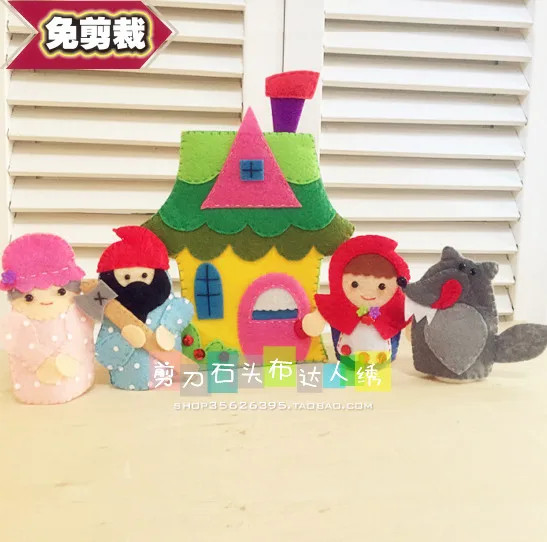 DIY מוקדם ללמד כיפה האדום משחקי בד הרגיש ערכת שאינו ארוג בד קרפט DIY תפירת סט עבודת יד חומר DIY needlewo