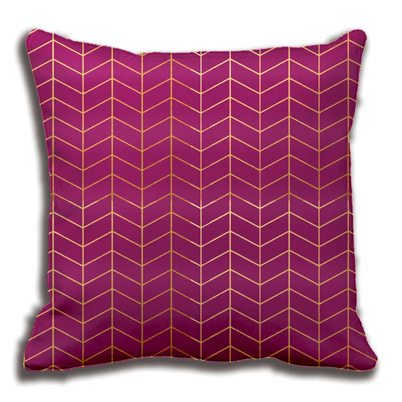 

Herringbone Pattern Faux Gold Foil Pink Geometric Throw Pillow Decorative Cushion Cover Pillow Case Customize Gift By Lvsure