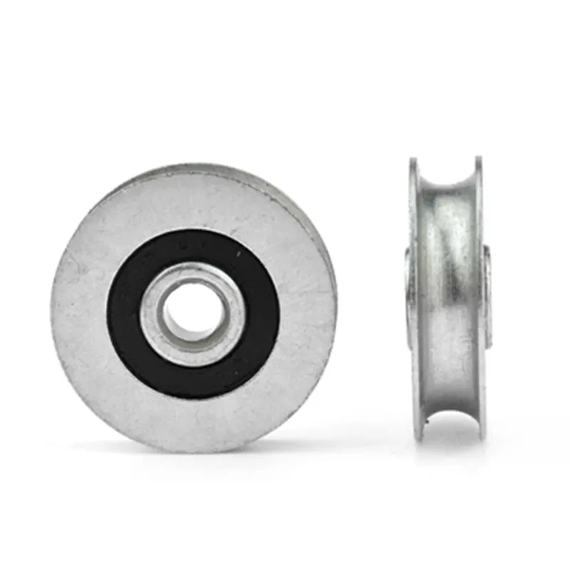 1pcs 6.4*32*8mm Grooved bearing U concave wheel suspension wheel cross line fixed pulley 6mm wire rope guide wheel