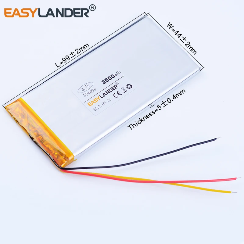 AEC504499 504499 3.7V 2500mAh Rechargeable Lithium Li-ion Polymer Battery for GENEVA Sound XS Speakers Moblie Phone