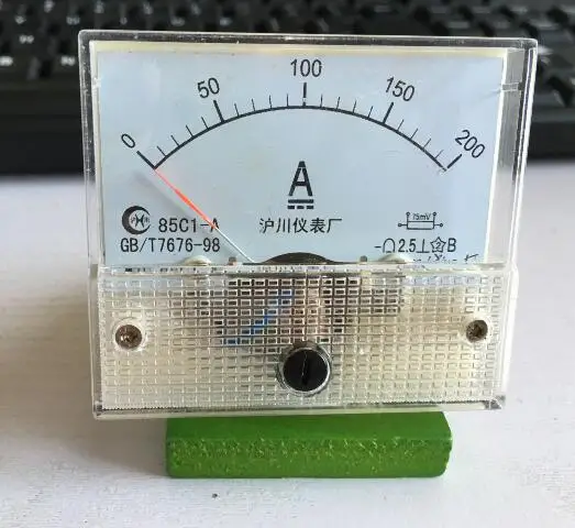 85C1 DC 0-200A Analog Amp Panel ammeter pointer type current meter panel