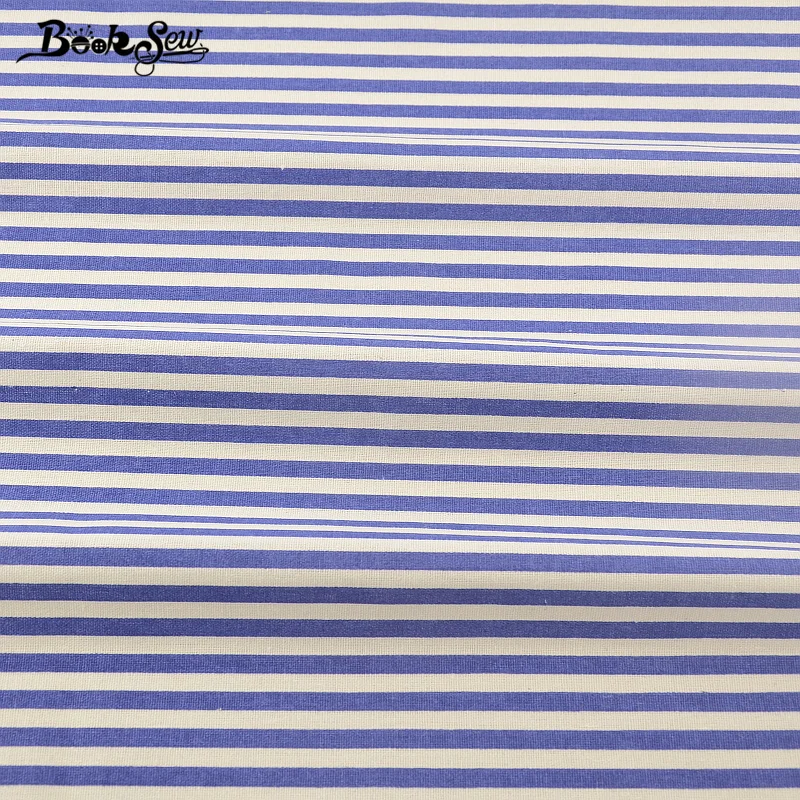 Light Pruple Strip Cotton Linen Fabric Home Sewing Tissu Tablecloth Pillow Bag Curtain Cushion Decoration Zakka CM Booksew