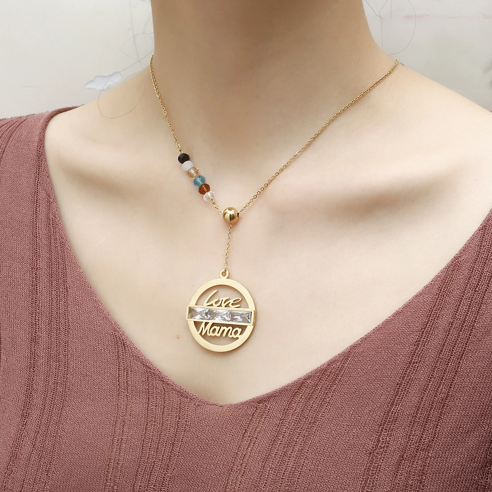 OUFEI Stainless Steel Earrings For Women Jewelry Sets Bohemian Tassel Necklace And Earring Set Jewelry Accessories 26 letter nec
