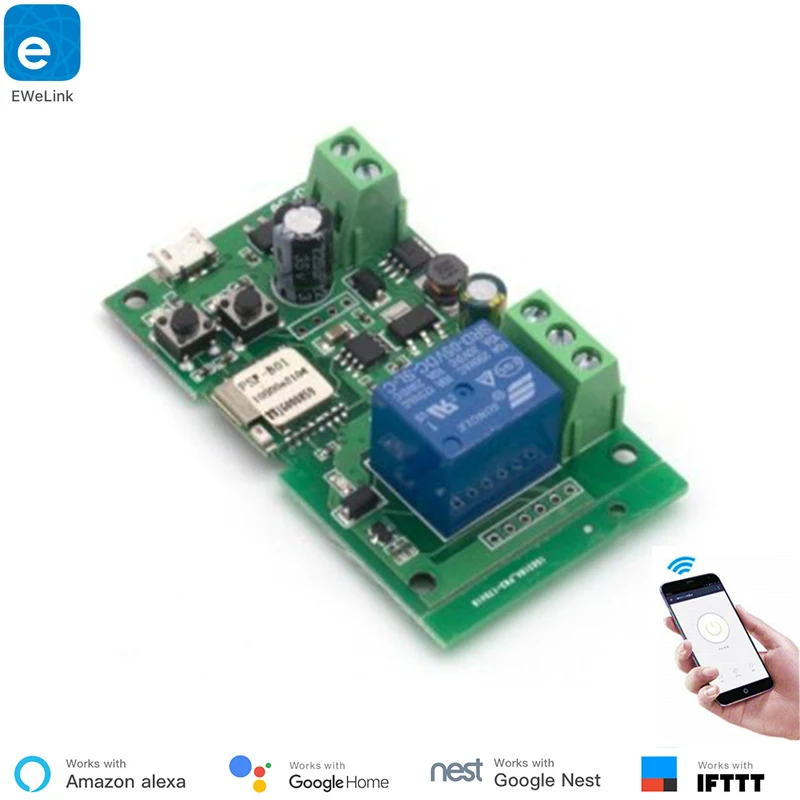 Usb inteligente 32v diy 1 canal jog avançando/auto-travamento wifi sem fio interruptor de casa inteligente controle remoto com alexa