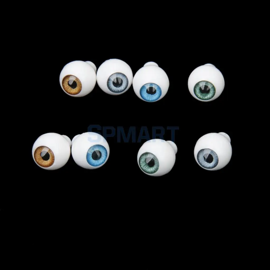 New Arrivals 2015 4 Pairs Round Acrylic Doll Eyes Eyeballs Accessories 10mm