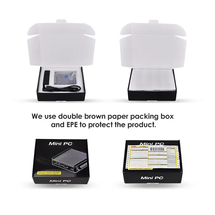 PC パソコン QOTOM-Q310G4 Industrial Nano PC Intel Dual Core 3215U CPU Fanless Computer 500GB HDD 8GB Ram 4 Ethernet Widnows Linux Qotom 4 Lan Core i3⁄i5 Mini PC Qotom-Q300G4 with Core i3-5005U⁄i5