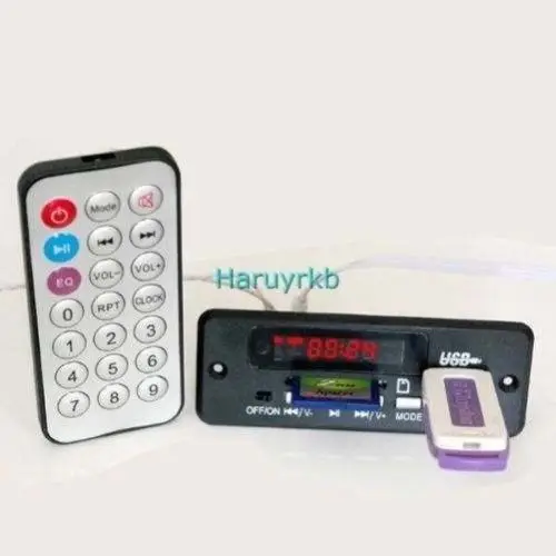 DC 5V/12V MP3 ถอดรหัสคณะกรรมการเสียงSD Card/USBเครื่องเล่นเพลงแผงจอแสดงผลLEDวิทยุFM + IR REMOTE FMวิทยุรถ
