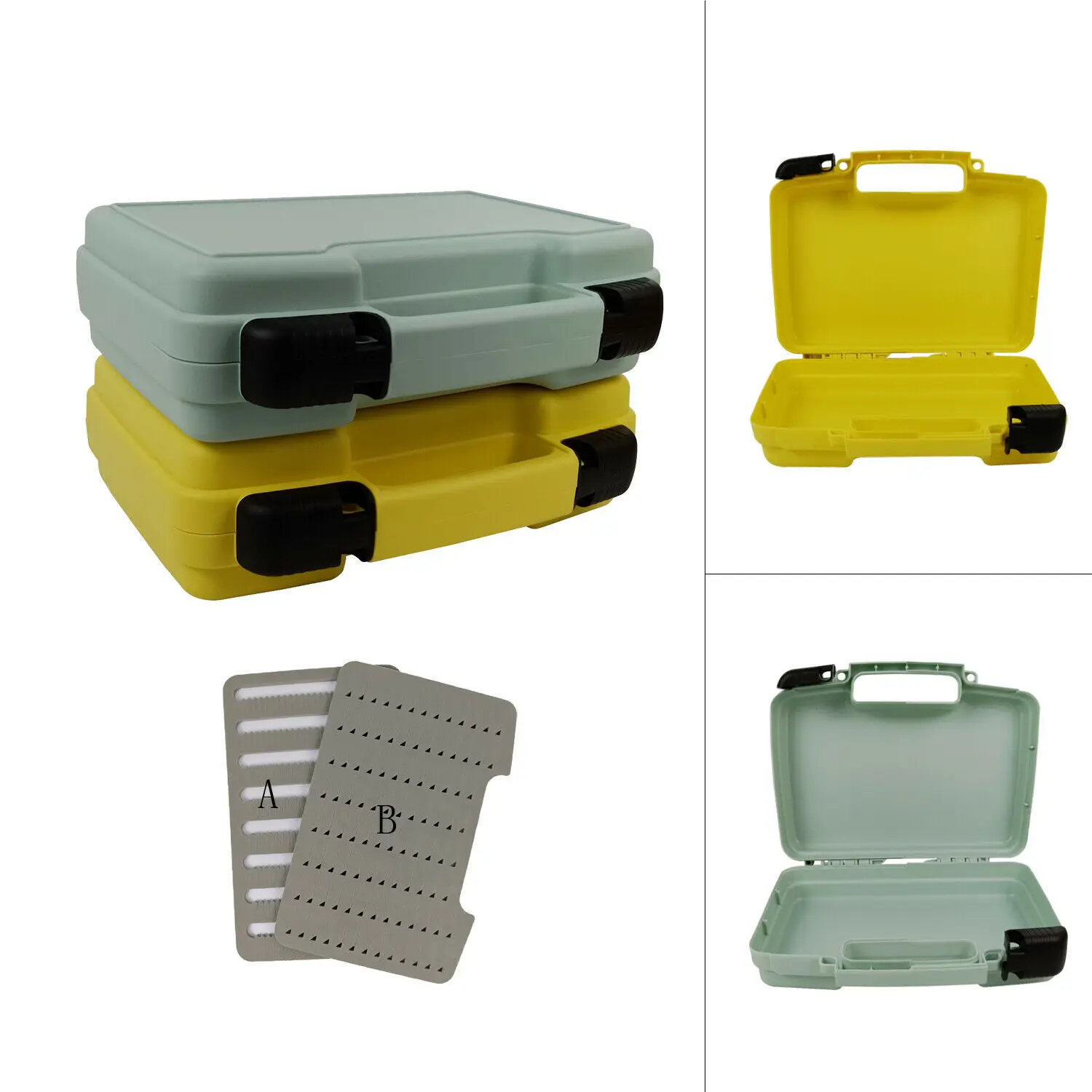 Aventik Best Quality Plastic Click Lock Streamer Fly Fishing Box Large Size Saltwater Boating Box With High density Slit Foam