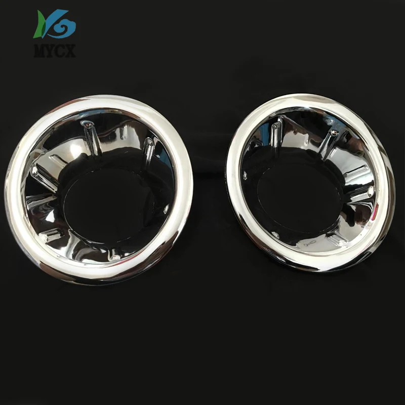 Chrome accessories fit for nissan navara brute chrome fog light cover for nissan frontier navara d40 2006-2014 car styling part