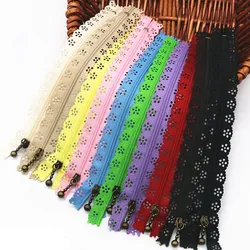 Random Color 6 PCS/Lot 20/25/30/35/53cm Lace Zippers Sewing Tailoring Accessories Nylon Finish Zipper For Sewing Wedding Dress