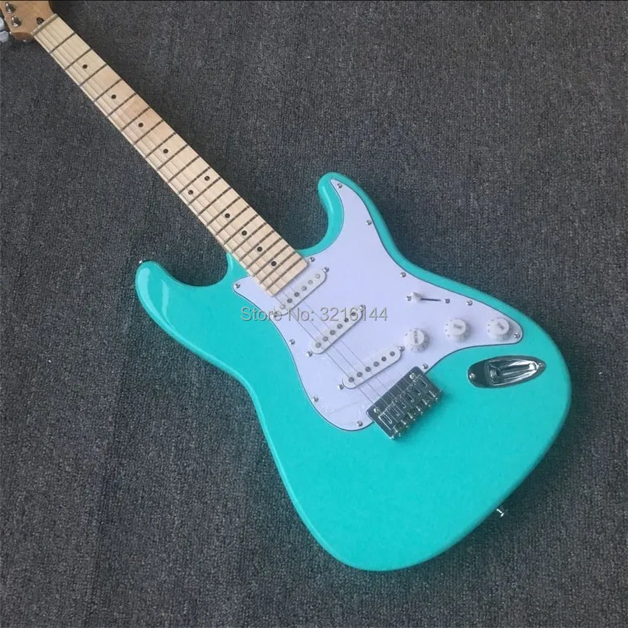 

New electric guitar, green algae green electric guitar, the high quality wood, factory wholesale and retail