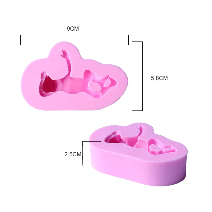 Food-grade Silicone Mold 3D Baby Silicone Cake Mold Soap Mould Fondant Cake Decorating Tools Baking Mold Tools E669