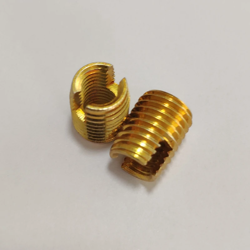 10/2pcs M2  M3 M4 M5 M6 M8 M10 M12 M14   Self tapping Thread Insert Self Tapping Screw Bushing Slotted Type Thread Repair Inset