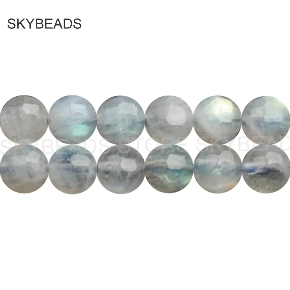 Healing Gemstone Beads for Jewelry Making Faceted AAA Natural Moonstone Beads with Blue Flash 4 6 8mm Yoga Mala Beads in Bulk