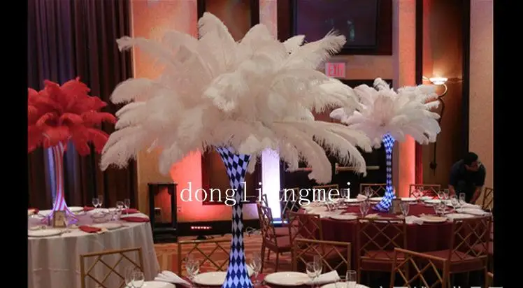 new 18-20 inch(45-50cm) white Ostrich Feather plumes for wedding centerpiece wedding party event decor festive decoration