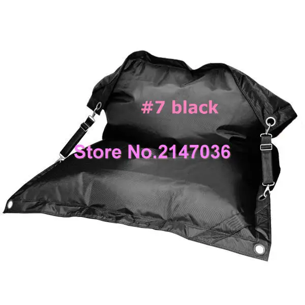 

Black Fexible bean bag chair, buggle up garden sofa furnitures, two buckle belts living room seat