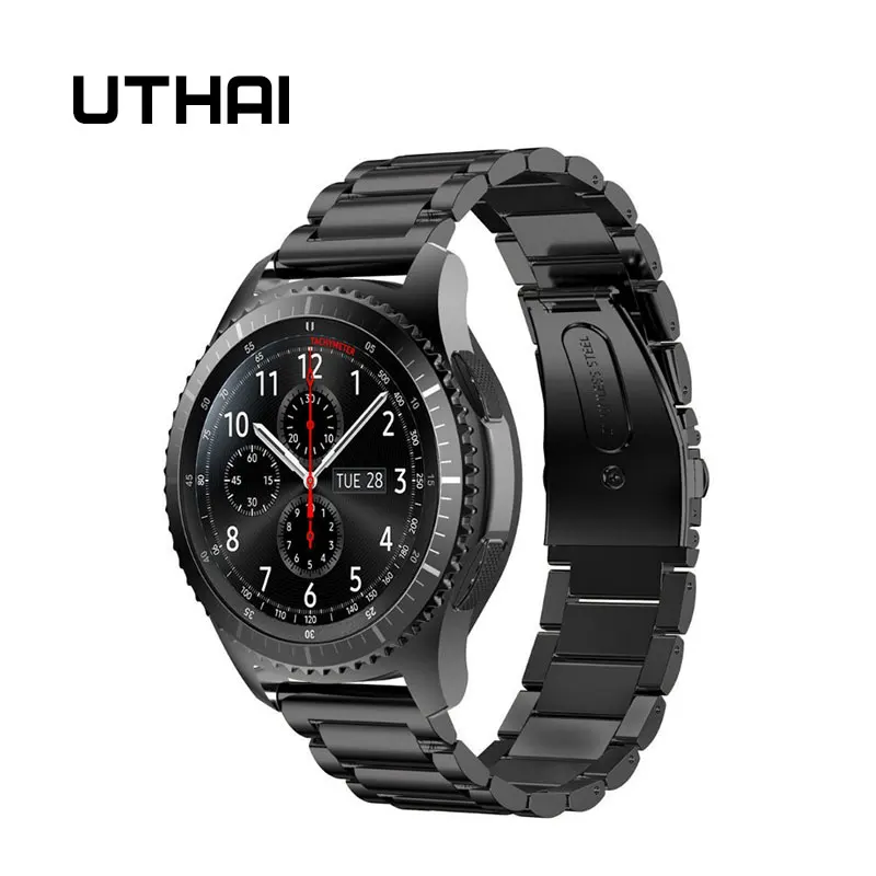 UTHAI S07 Strap for Samsung gear S2/S3 20mm 22mm watch band  Stainless steel watchband