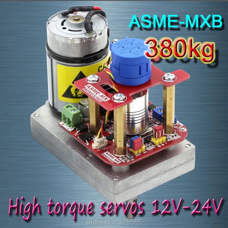 

ASME -MXB High power high torque servo the 3600 Degree servo 12V~24V 380kg.cm 0.5s/60 Degree angle large robot