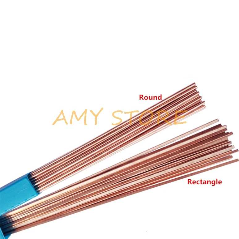 

500g BCU93PRE Welding Round Square Rod OD 1/1.5/2/2.5/3/4x500mm Length Core Wire PRE Copper Phosphorus 1.3x3.2x500mm