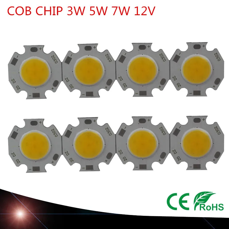 10X3W 5W 7W Round COB LED Light Source Chip On Board Lamp Warm Natural Cold white Integrated Circular COB