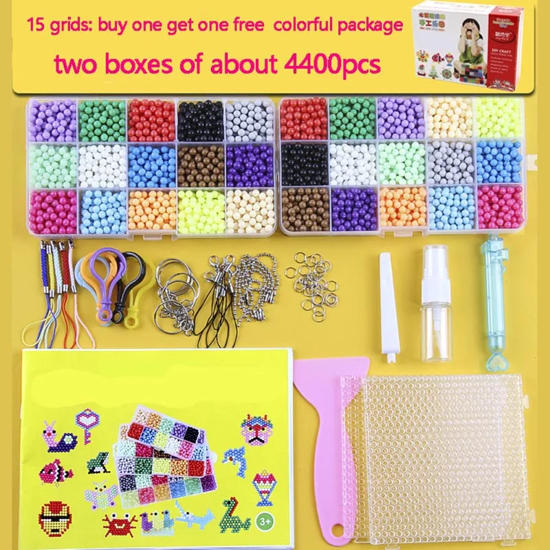 Magic Water Spray Beads para Crianças, 3D Puzzle, Brinquedos Educativos, Kit DIY, Jogo de Bola, Mão, 24 Cores, Novo