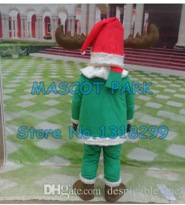 mascot Christmas Reindeer Moose Mascot Costume Adult Size Cartoon Moose Anime Costumes Carnival Fancy Dress