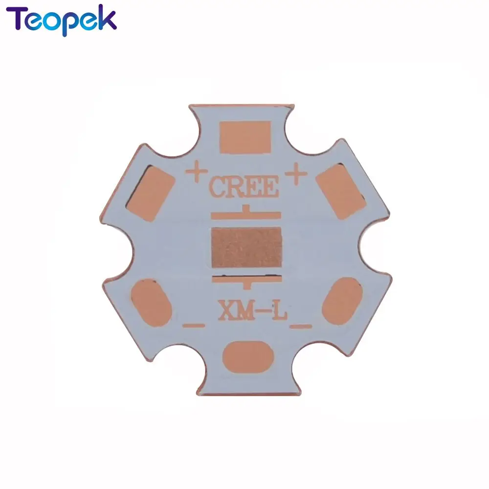 10pcs/lot 20MM Copper PCB/ Copper base plate/ Circuit board/Copper LED board For CREE XML XML2 T3 T5 T6 U2 LED