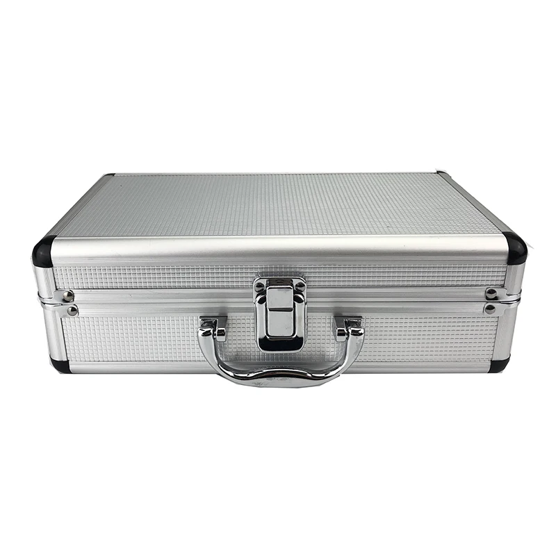 300*170*95mm Aluminum Toolbox Portable Instrument Box Storage Case Suitcase Travel Luggage Organizer W Lining Silver