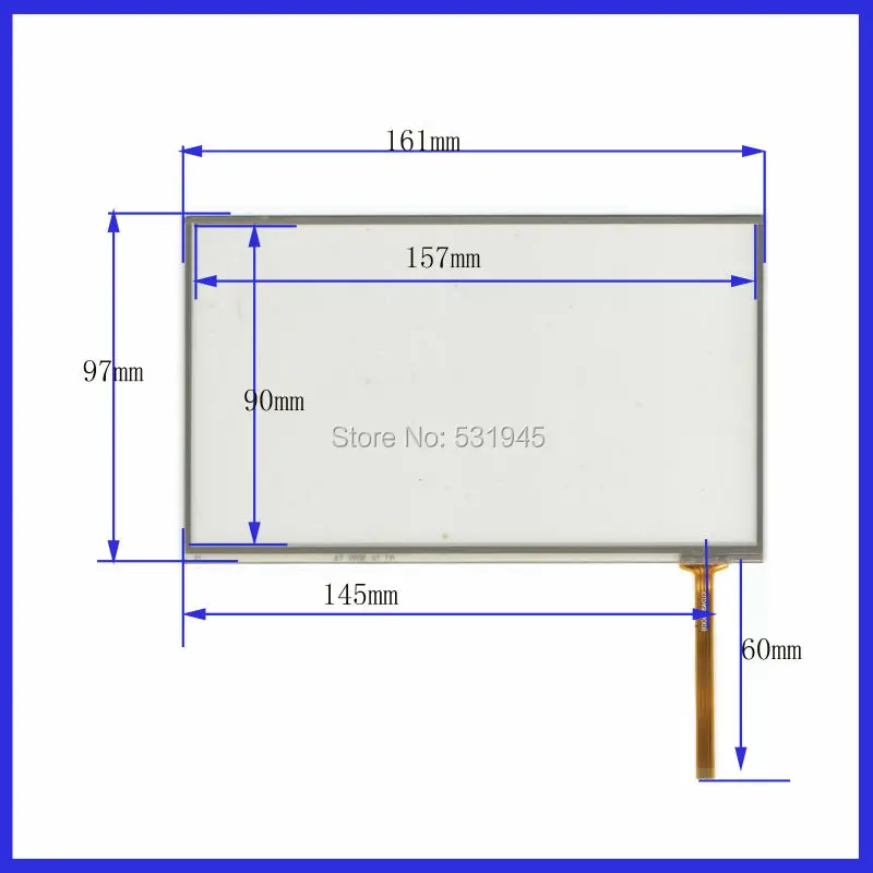 

ZhiYuSun 161mm*97mm 161*97 GPS navigation 7 -inch resistive touchscreen display on the outside flat screen handwriting